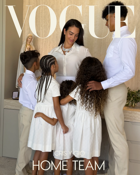 O abraço de Georgina aos filhos no casamento