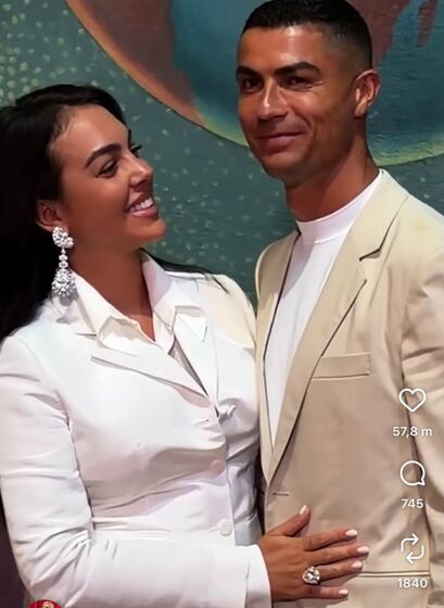 Os sorrisos de Ronaldo e Georgina em Fátima