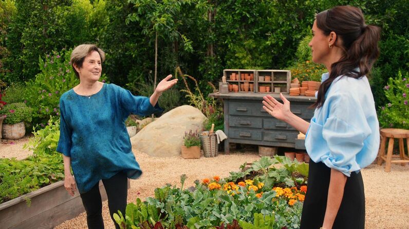 With Love, Meghan. (L to R) Alice Waters, Meghan, Duchess