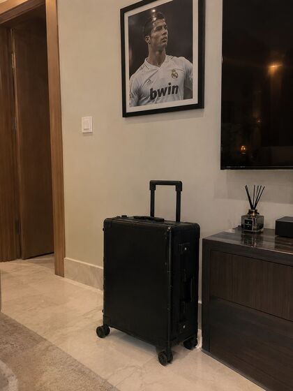 Foto de CR7 na casa do craque
