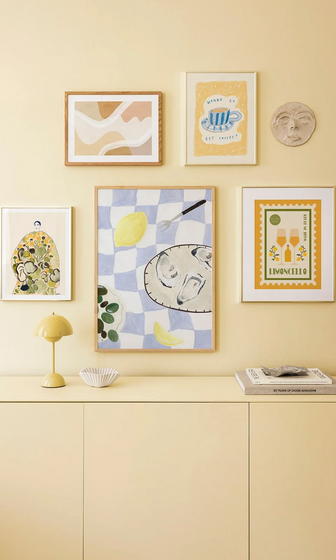 Quadro com um copo de café e limoncello emoldurado