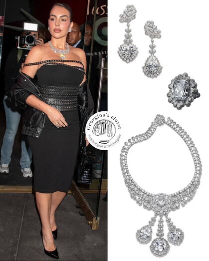 Georgina Rodríguez usa joia Chopard com diamante de 342 quilates
