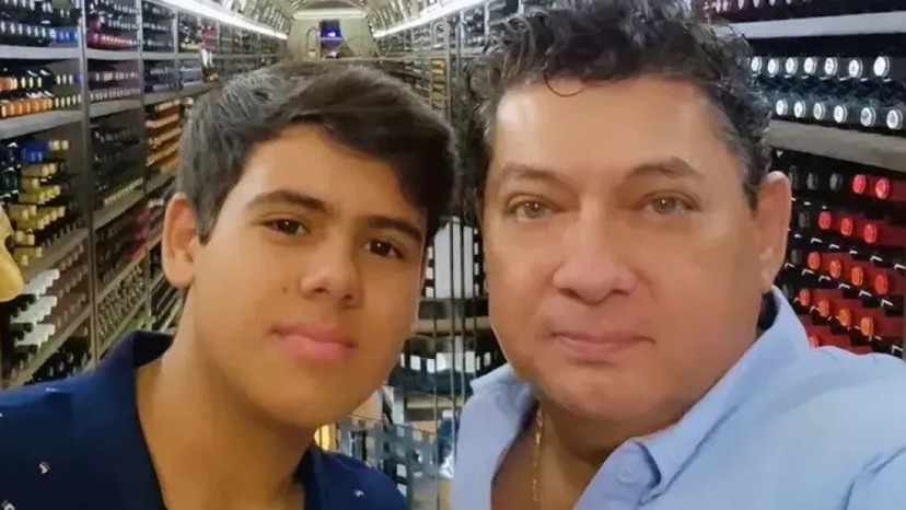 Lucas com o sobrinho Matheus Jr