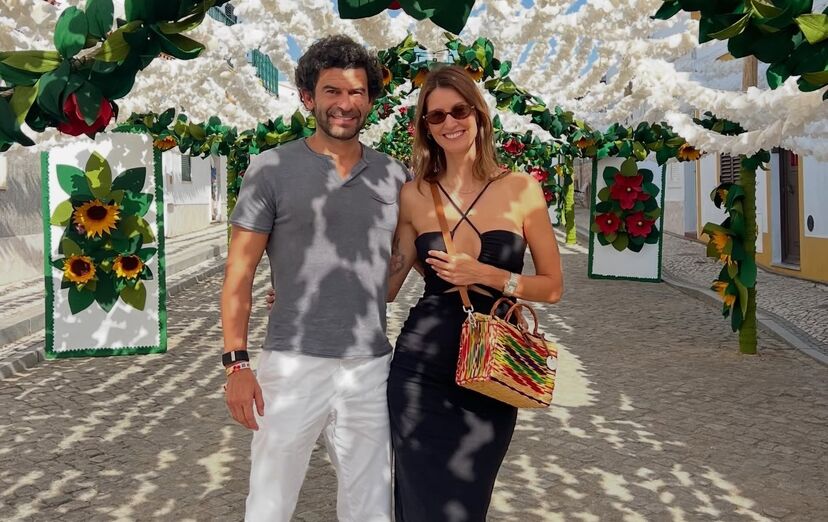 Diana Pereira e filho do ex-selecionador Fernando Santos em tradição portuguesa