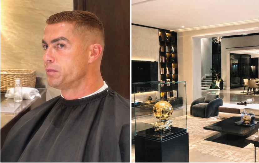 Cristiano Ronaldo mostra casa em Riade durante corte de cabelo