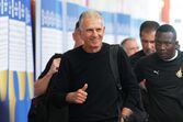 FILE - Ghana head coach Carlos Queiroz arrives before the