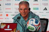 Ghana head coach Carlos Queiroz speaks during a press conference