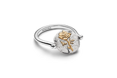 Anel Rosa Pandora TALISMAN giratório em prata 925 e liga metálica de assinatura com revestimento de ouro 14k, €69