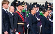 Rei Haakon, a filha, princesa Astrid, e a irmã, princesa Martha-Louise