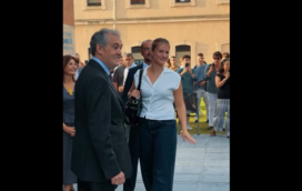 A princesa Leonor à chegada ao seu primeiro dia de aulas na Universidade Carlos III de Madrid