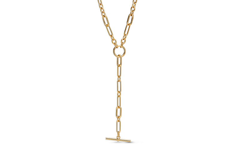 Colar Y Pandora ME com elos em liga metálica de assinatura com revestimento de ouro 14k, 219€