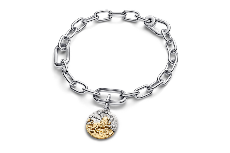 Medalhão Leão Pandora TALISMAN em prata 925 e liga metálica de assinatura com revestimento de ouro 14k, €59