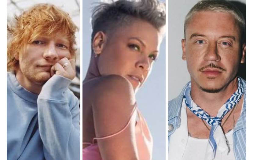 Ed Sheeran, Pink, Macklemore